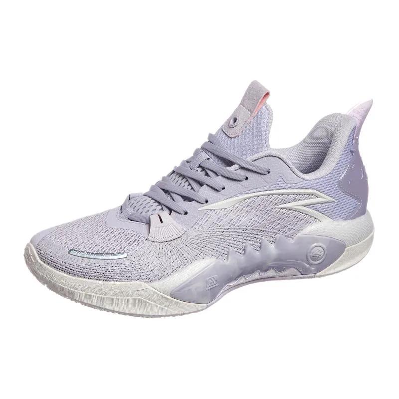 ANTA Basketball Shoes Men's Low-top Gray Purple (Unisex) Basketball Shoes 112411606 4