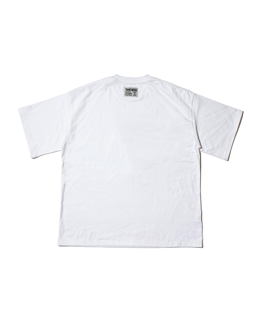 THANKS MESSIA Rib Cd Tshirt-White