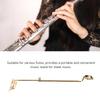 Asixxsix Flute Sheet Music Holder Alloy Sheet Music Stand Golden Metal Music Stand Portable Flute Sheet Music Clip Universal Instrument Accessory for
