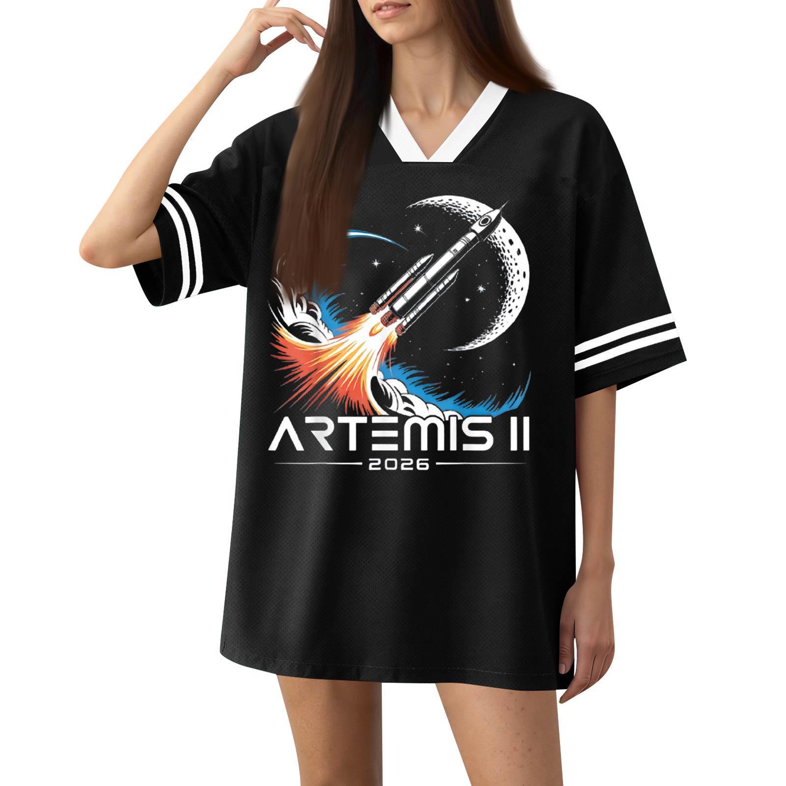 

Womens V Neck Short Sleeve Sports Jersey T Shirt Loose Fit Graphic Printed Athletic Top Casual Wear M чёрный