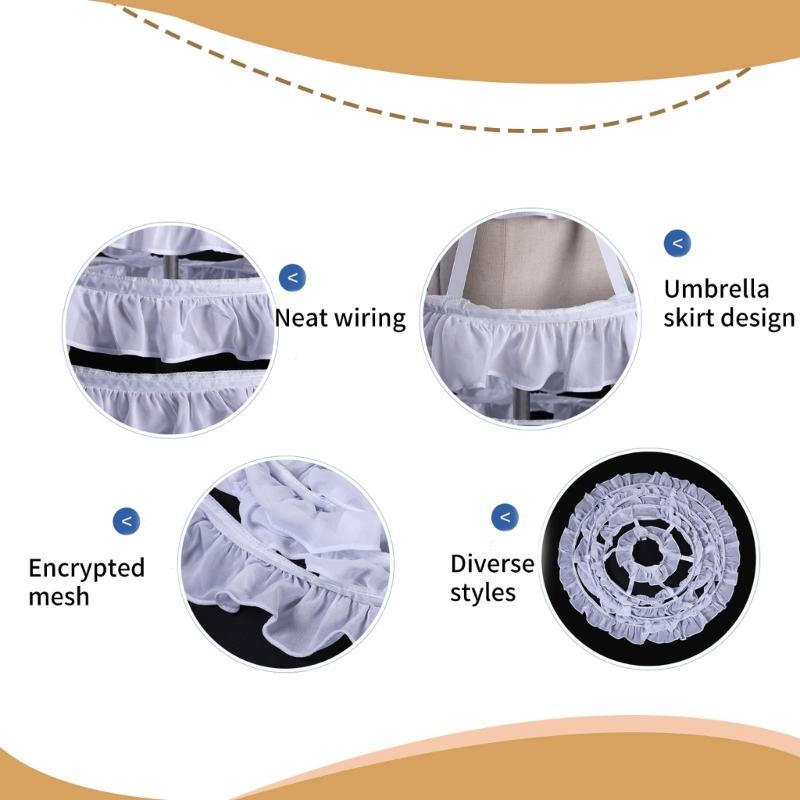 Bridal Petticoat Lovely Skirt Support Elastic Waist Half Skirt Adjustment Cosplay Daily Photography Skirt Accessories