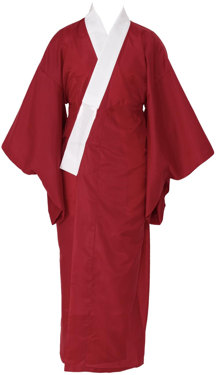 

[SOUBIEN] Soubien Washable Nagajuban (Undergarment for Kimono) for Women, Spring, Autumn, Winter, Ready-made, Formal and Casual Wear, K Red M