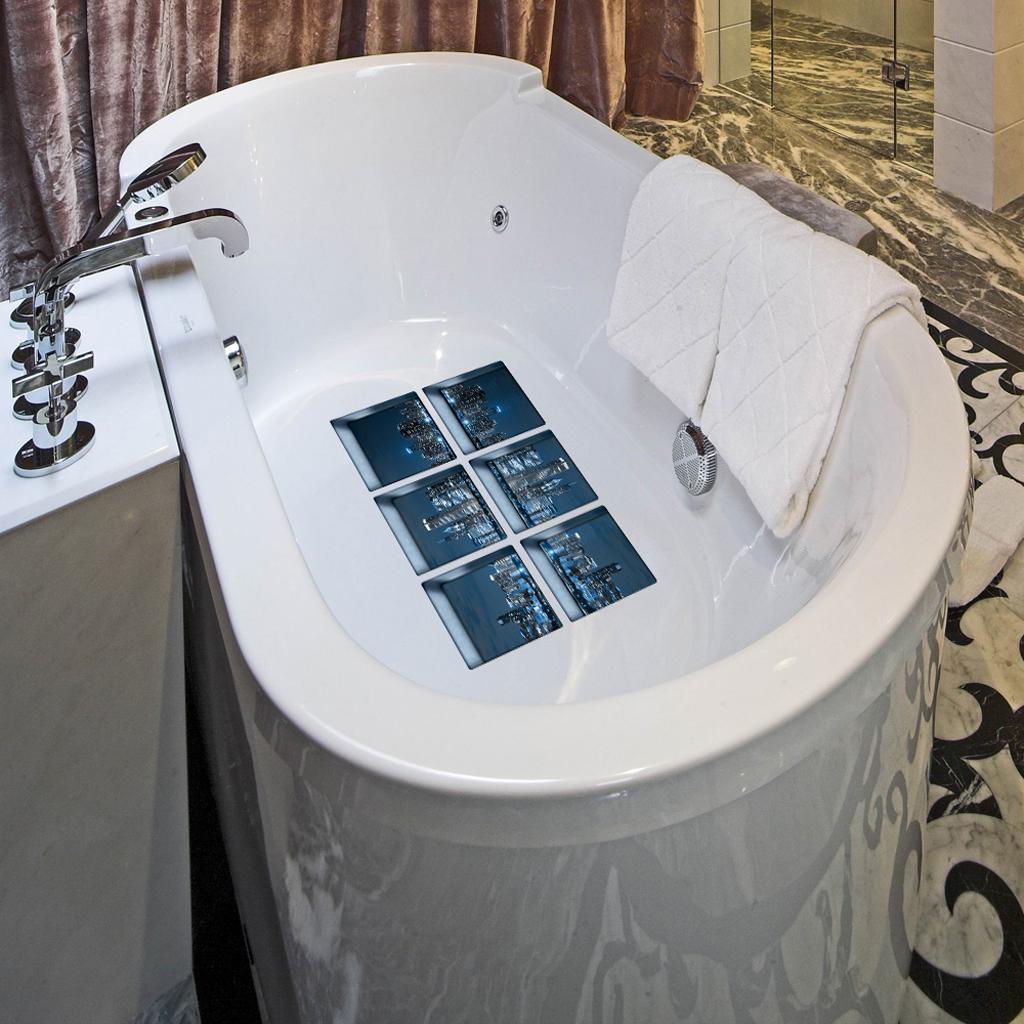 3D Effect  Waterproof Bathtub Stickers shower bathtub decals Appliques preventing slipping for home hotel bathroom use