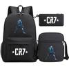 Football Star Printing Youth Primary And Secondary School Schoolbag 3PCS Set Heat Transfer Backpack Children'S Backpack