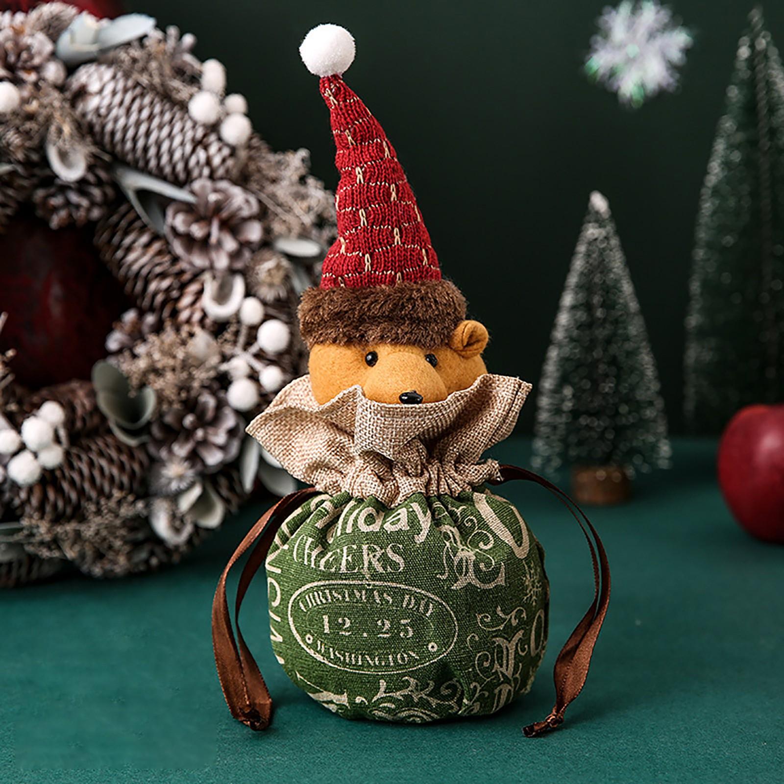 

Рождественская сумка Подарочный пакет Рождественская упаковка конфет Снеговик Пожилые люди Детский сад Дети Небольшие подарки One Size