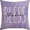 Plant and Flower Linen Pillowcase Purple Lavender Printed Pillow Cushion Cover Home Sofa