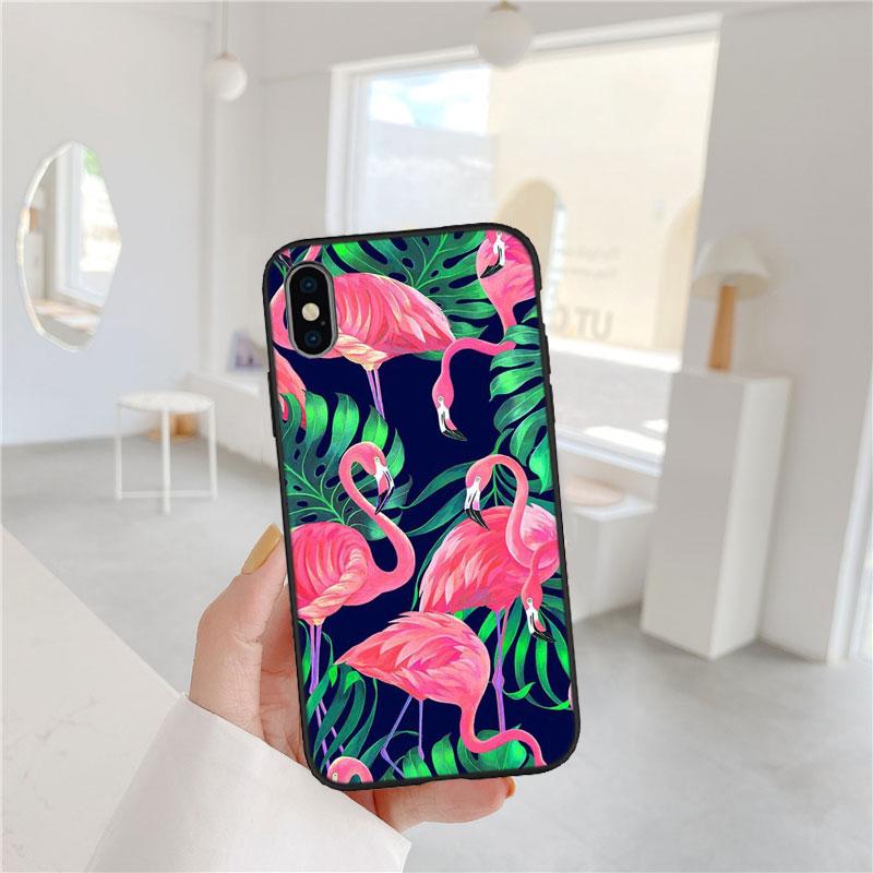 CJ54 Flamingos Pink bird flower Soft Shell Phone Case for Redmi Note 8 9 Pro Max 9S 9T 9C NFC 8T 8A 10A A4