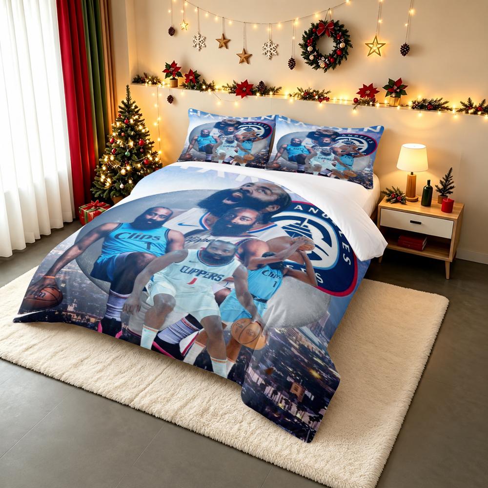 "Basketball Star Clippers Theme Bedding set DesignBedding set (1 duvet cover, 2 pillowcases, duvet not included)