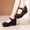 Round Toe Women's Shoes Casual Shoes Versatile Fashion High Heels Slope Heel Ladies Pumps Mujer Zapatos