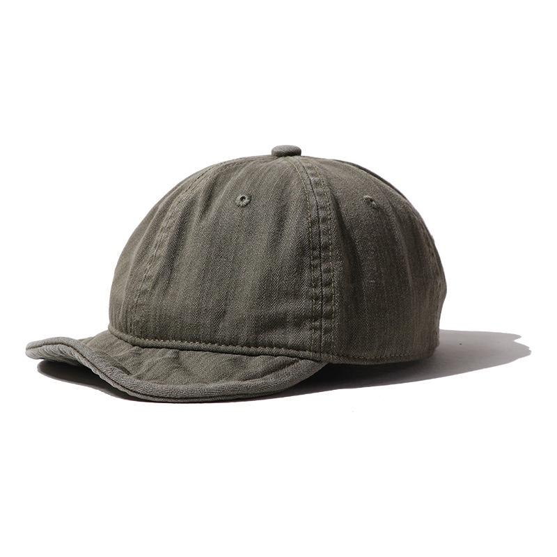 New Unisex Retro Washed Short Brim Baseball Cap, Adjustable Snapback Hip Hop Sunscreen Design, For Men Women Outdoor Daily Wear