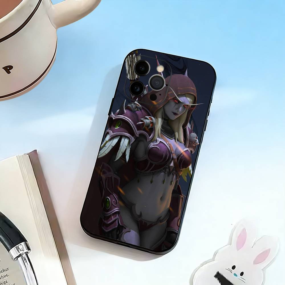 Game-W-World of W-Warcraft  Phone Case For iPhone 17,16,15,14,13,12,11 Plus,Pro Max,XS,Soft Silicone Black Cover