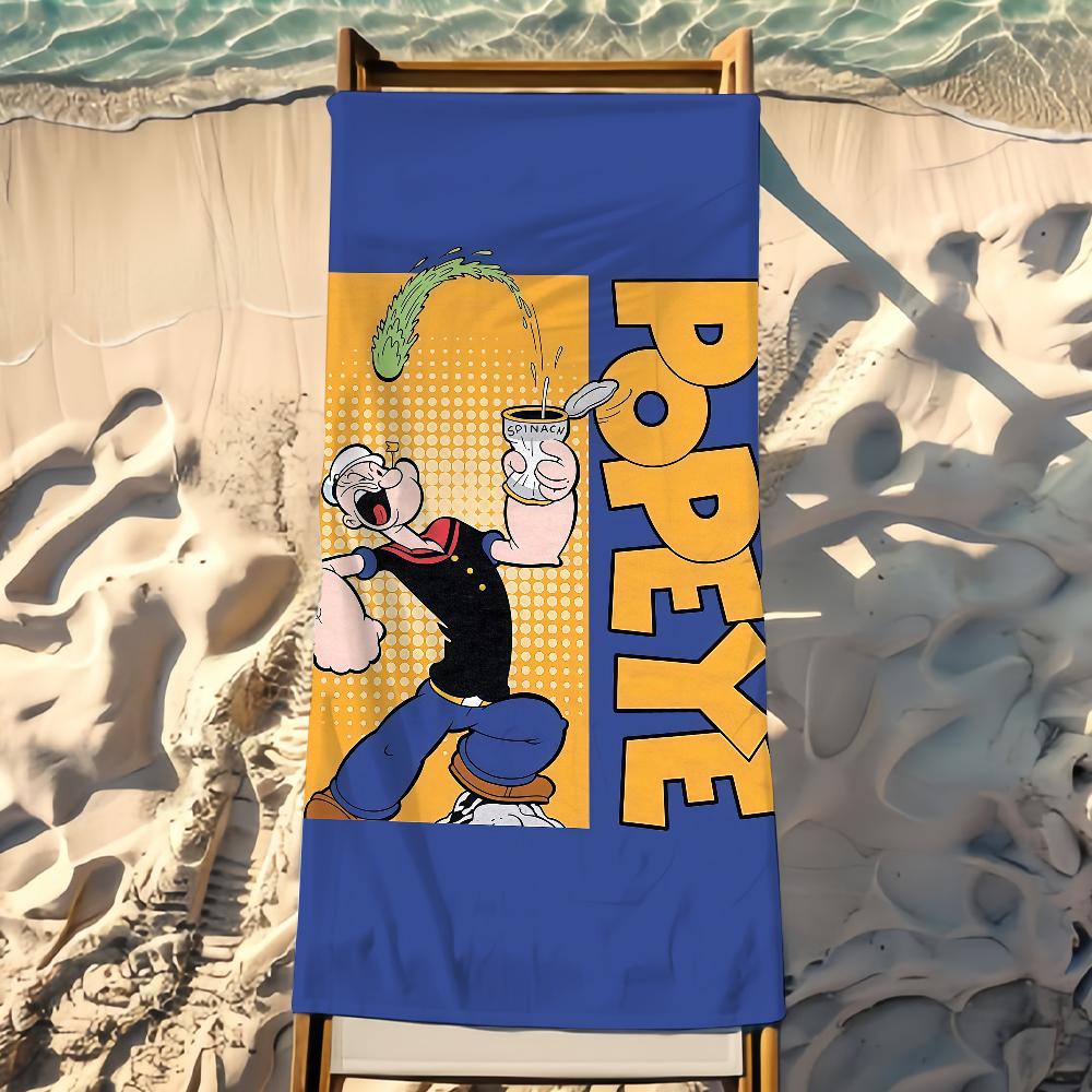 Kreslený P-Popeye Ručník Plážový ručník Cestovní Lehký Šetrný k pokožce Pro bazén Pláž Kempování Výlet loďí Léto