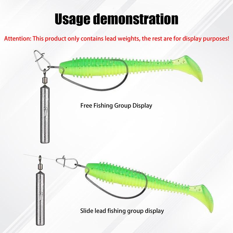 10Pcs/Lot Fishing Weight Sinkers 3.5G 5G 7G 10G 14G Soft Bait Sinker Bass Fishing Tackle Accessories Line Sinkers Hook Connector