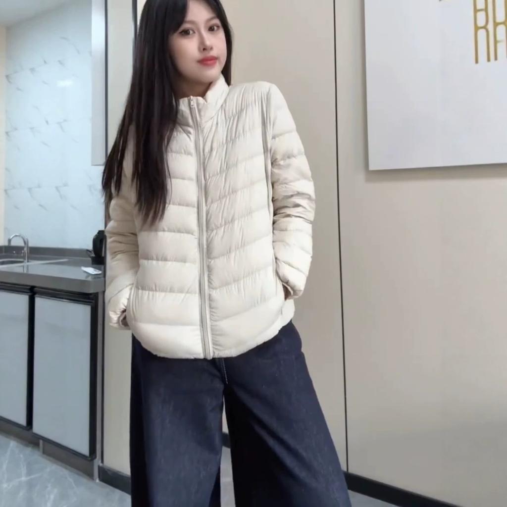 Simple and fashionable down jacket liner women's stand-up collar thin down jacket slim short down jacket duck down