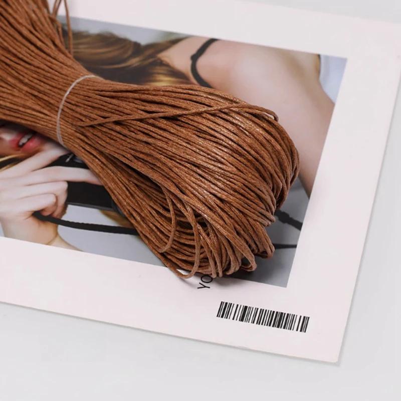 Crushed Ice Texture Colorful Pu Strap Findings Round Faux Leather Cord String Weaving Rope Diy Necklace Bracelet Making 45M 2Mm