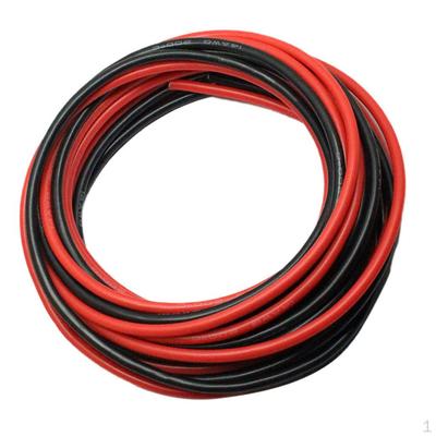 2 bucăți 14 AWG fire flexibile din silicon moale rezistente la temperatură roșu + negru