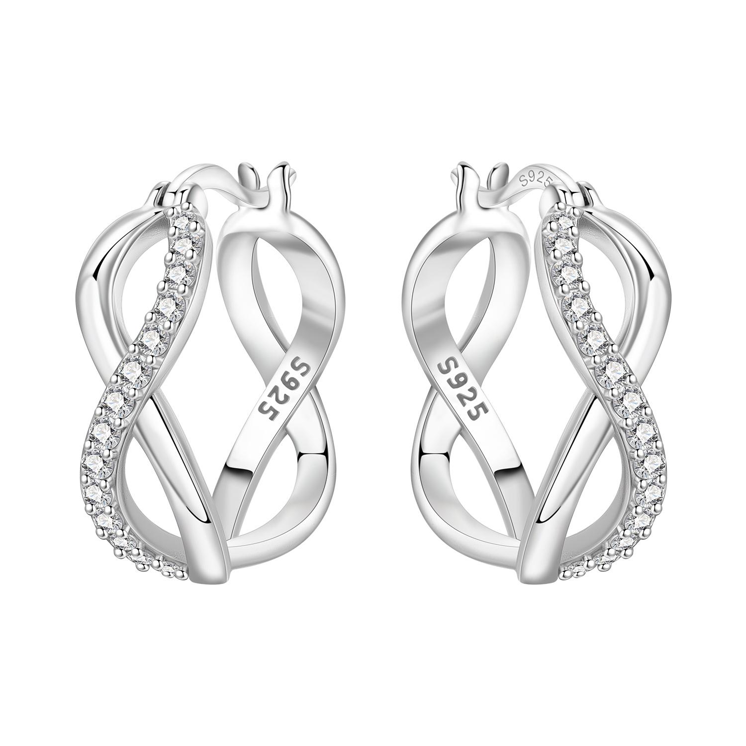 

Hot Sale 925 Sterling Silver Classic Multi Ring Earrings Series Drop Earrings for Women Party Fine Gift Elegant Birthday Jewelry