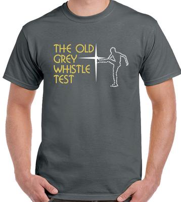 Camiseta Mens Retro The Old Grey Whistle Test Programa de TV Musical Programa Show Vinilo LP