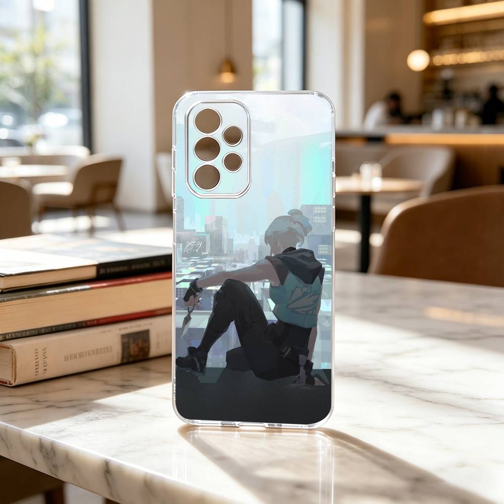 V-alorant J-Jett Game  Phone Case For Samsung S25,S24,S21,S22,S23,S30,Ultra,S20,Plus,Fe Transparent Cover