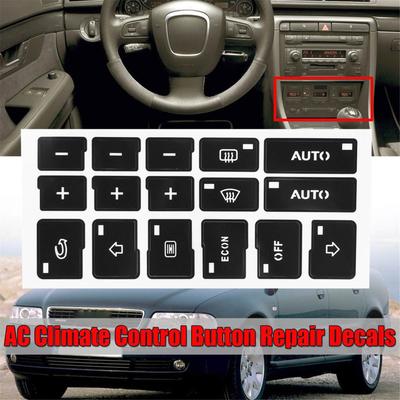 Adesivi Universali per Pulsanti Interni Auto, Adesivi Riparazione Pulsanti Auto, Adesivi per Radio A/C Auto, Adesivo Riparazione Veicolo