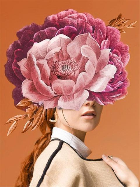 Voll Quadratisch Rund 5D DIY Diamantstickerei Mädchen Blume Diamantmalerei Rose Mosaikbild aus Strass Wandkunst