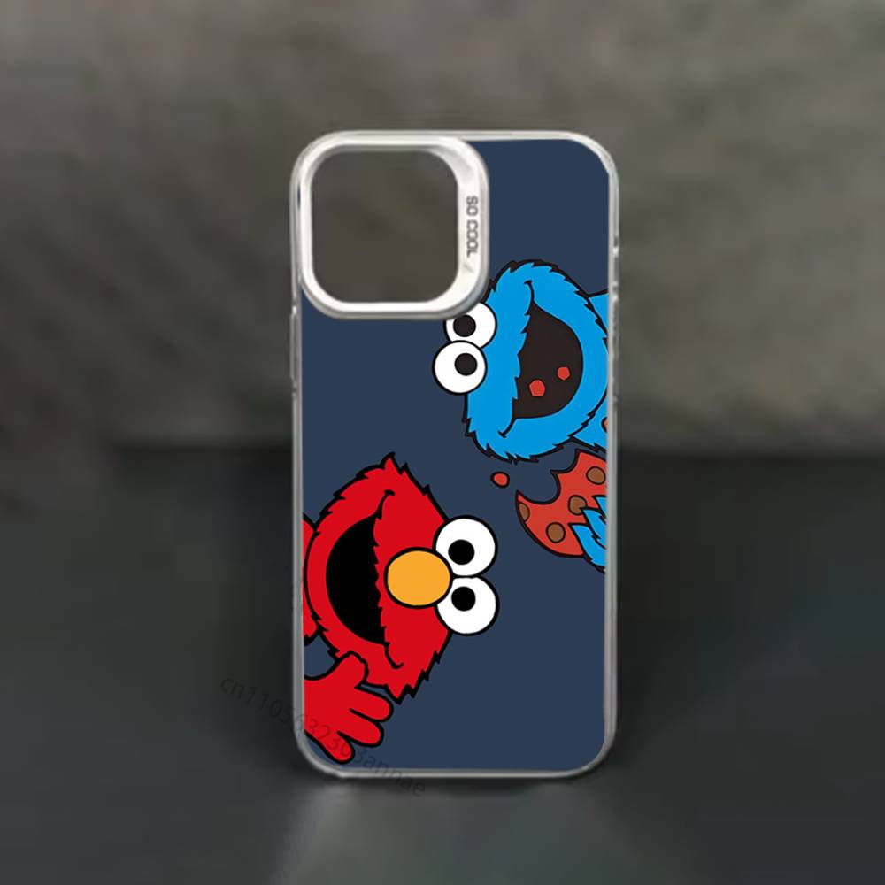 Cartoon C-Cookies Monster Phone Case for iPhone 15 16 Pro Max Air SE 11 13 Pro 14 Plus 12 11Pro 15Pro Max 16e Cover
