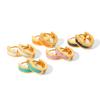 CARLIDANA Premium Ins Style 18K Gold Plated Mini Hoop Earrings Non-fading Stainless Steel Enamel Earrings For Ladies Women
