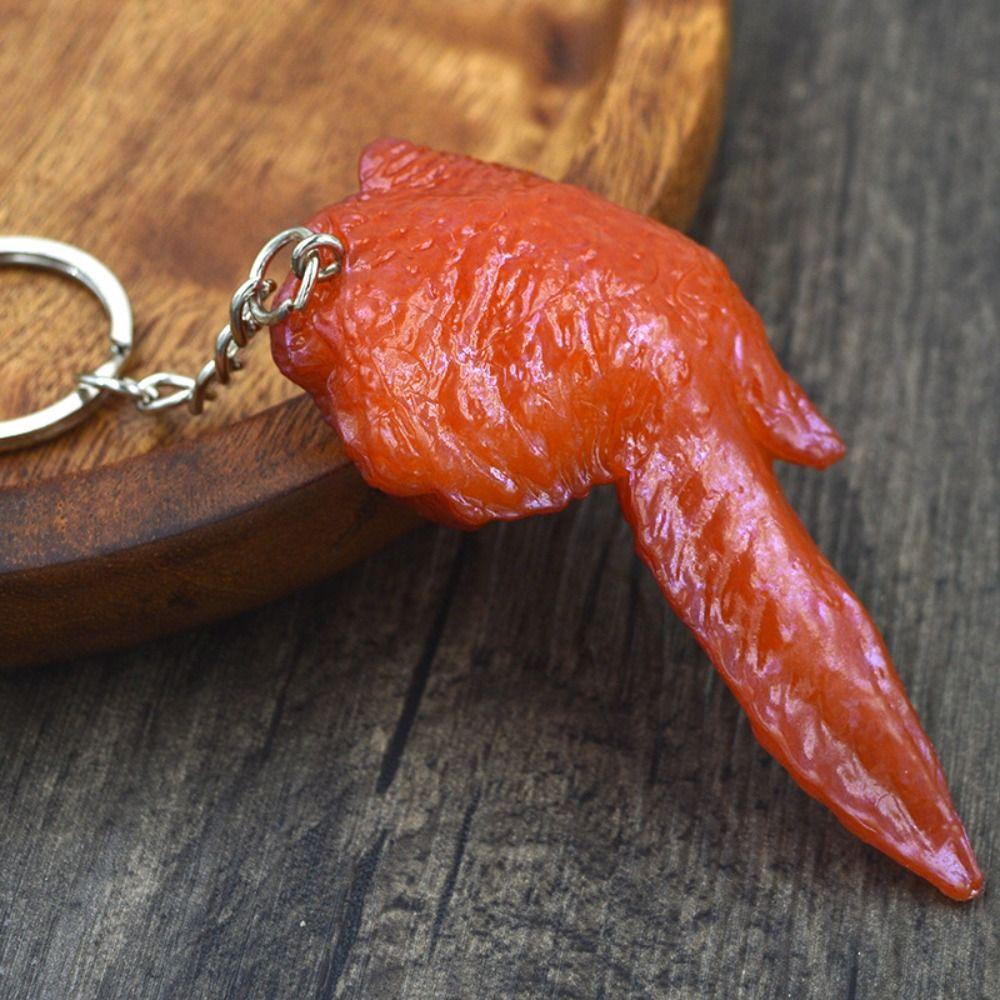 Gift Funny Roasted Chicken Key Holder Luxury Exquisite Simulation Food Keychain Fake Braised Pork Fashion Bag Hanging Pendant