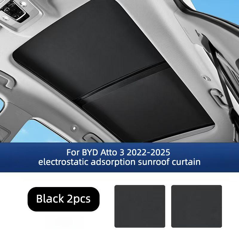 For BYD Atto 3 Panoramic Sunroof Sunshade Electrostatic Adsorption Heat‑Insulation UV‑Proof Roof Sun‑Shield Accessories