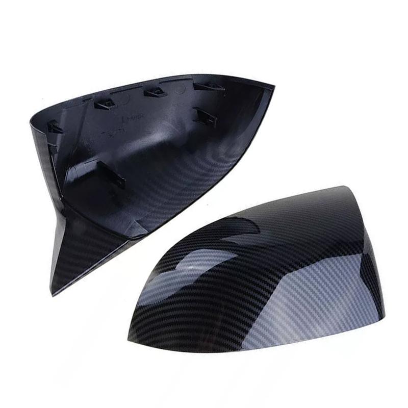 2pcs Carbon Black Side Rearview Mirror Cover Cap ABS for BMW X3 X4 X5 X6 X7 G01 G02 G05 G06 G07 2018