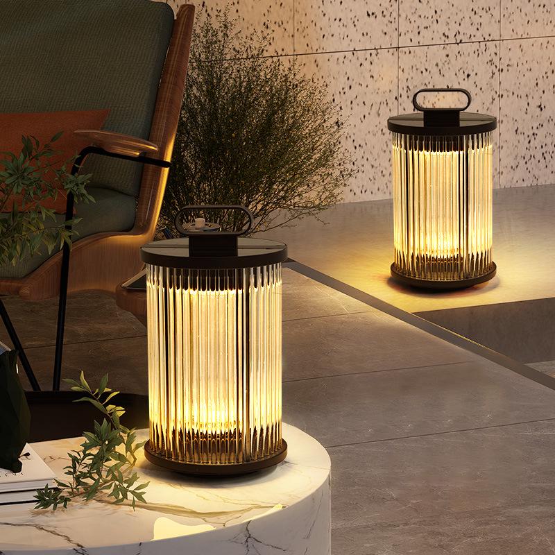 New Chinese Style Solar Outdoor Pillar Light for Villa Courtyard Entrance