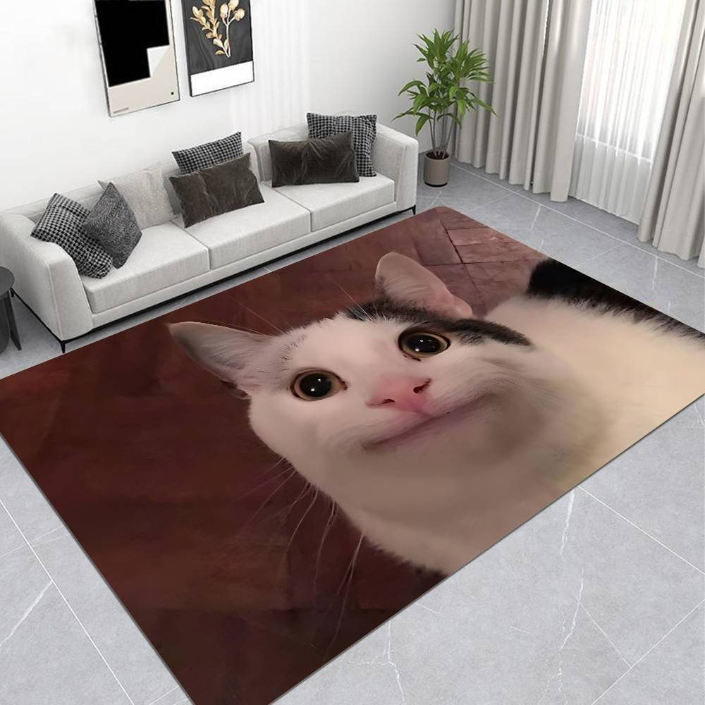 Funny CAT Meme Bathroom Mat Kids Room Bedroom Decoration Balcony Anti Slip Doormat Living Room Welcome Rug