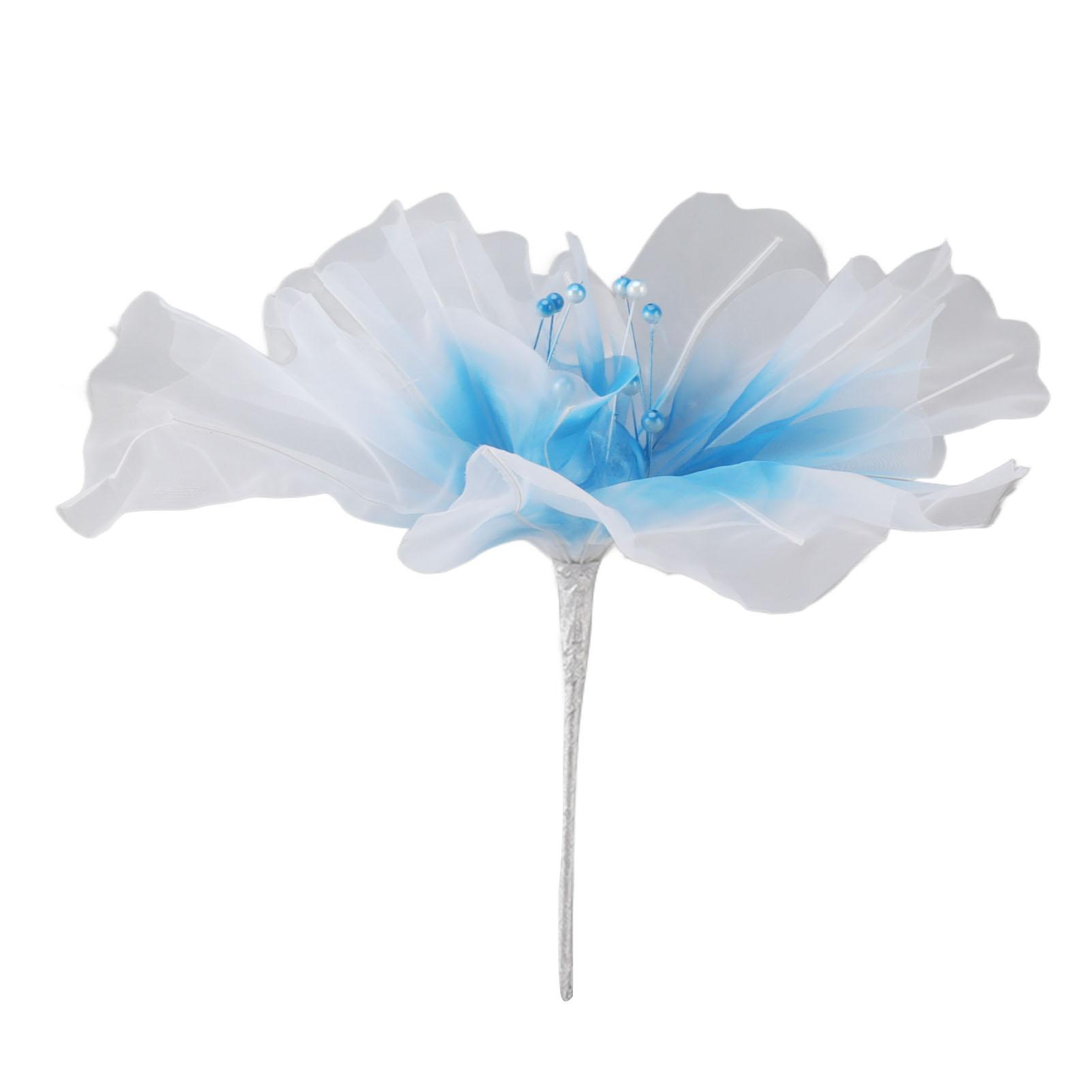 

Марлевый цветок 19,7 дюйма в диаметре, мягкий, ярких цветов, легкий, многоразовый, цветок из органзы ручной работы для свадебной фотографии синий