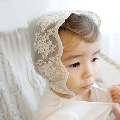 Chani Bonbon Infant Daisy Lace Bonnet, Korean Baby Products