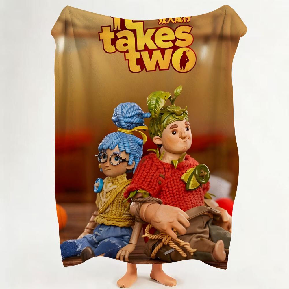 

Game I It T Takes T Two Throw Flannel Throw Blanket Suitable for Sofa Living Room Bedroom 75cmx90cm