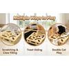 Stable Interactively Wooden Cats Scratching Toy Puzzle Mazes and Bells Ball for Engaging Playing and Natural Claws Care