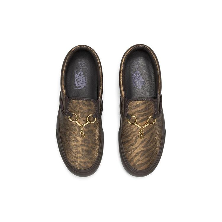 Vans Needles X Vault Classic Slip-On V 'Animal Print - Brown' Men's VN0A3QXY2GU