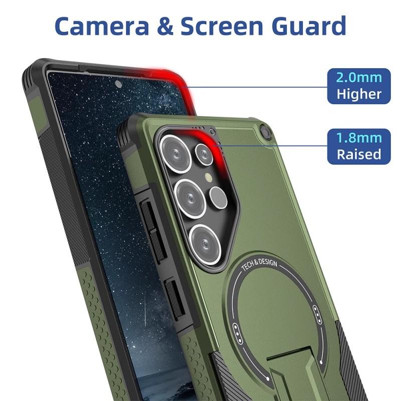 Suitable for Samsung S25 Ultra Bundesliga Magnetic Hidden Bracket Mobile Phone Case S24 Anti Fall Protection Case A35