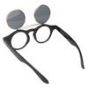 Personality Vintage Punk Style Flip Sunglasses Round Frame Flip Eyewear Eye GlassesBlack
