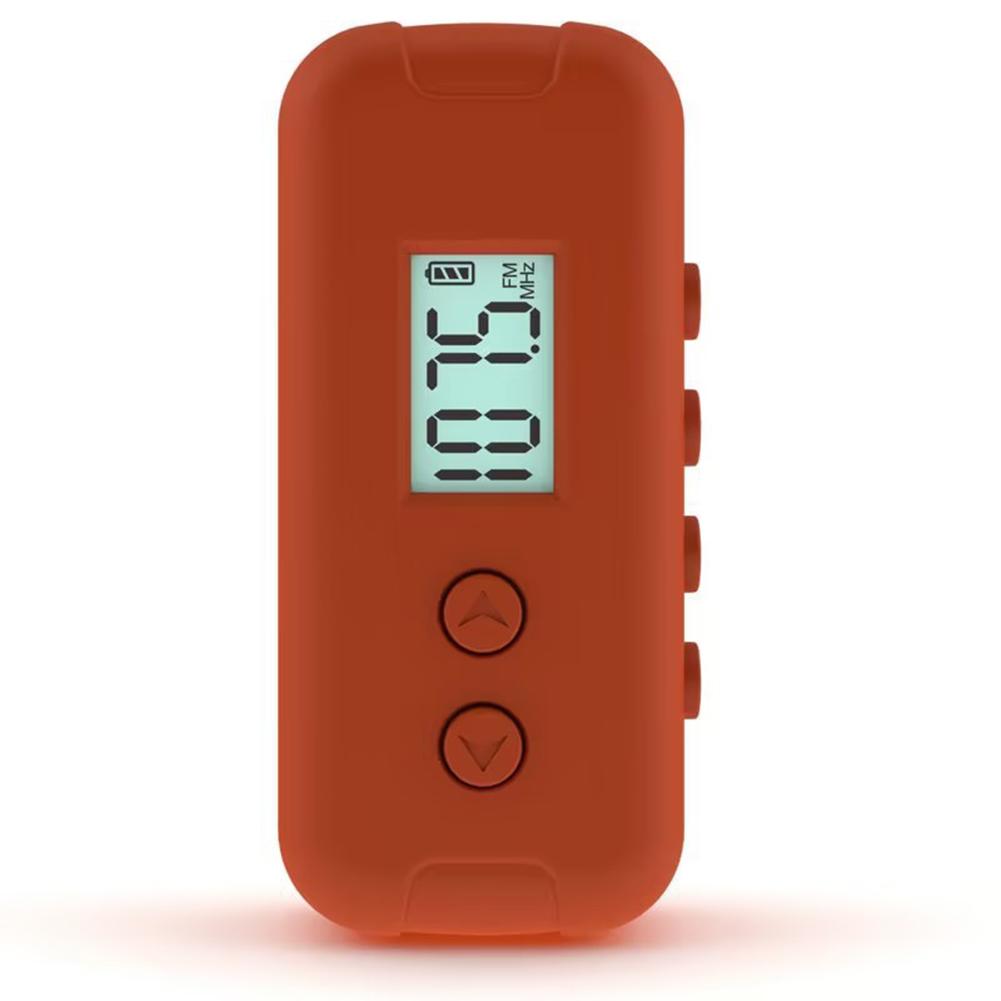 

Нове кишенькове FM 50-108МГц радіо Портативний міні радіоприймач з DSP-чіпом з РК-дисплеєм 3,5 мм роз єм для навушників Відображення часу помаранчевий