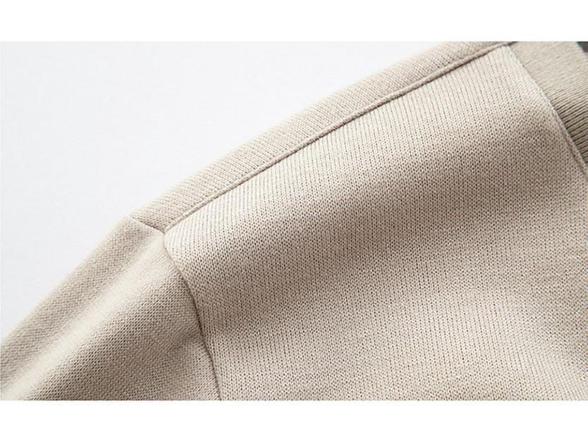 Men's Autumn/Winter Fake Two-Piece Knit Sweater with Velvet Warm Shirt Collar