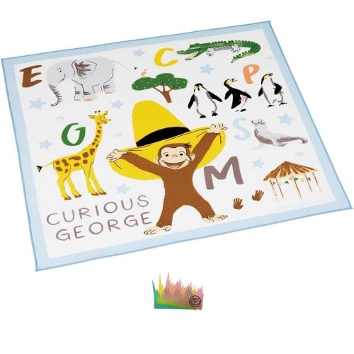 

Curious George Large Lunch Cloth, Bento Box, Handkerchief, and Napkin Set (43cm), Made in Japan (ZOO Set)