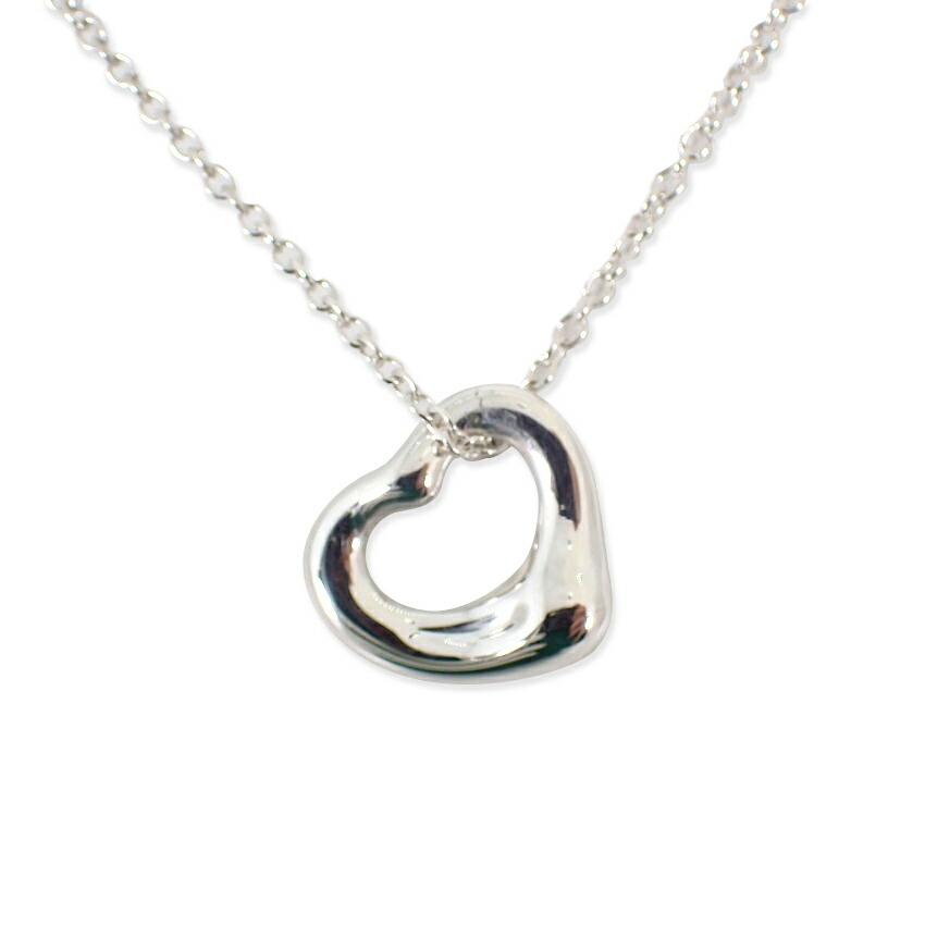 [Used] TIFFANY/Tiffany 925 Open Heart Pendant/Necklace/j64-3