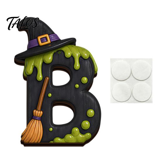 Halloween Home Decorations Wooden BOO Decoration for Tiered Trays, Creative Solid Wood Boo Sign Tabletop Centerpieces Party Decor