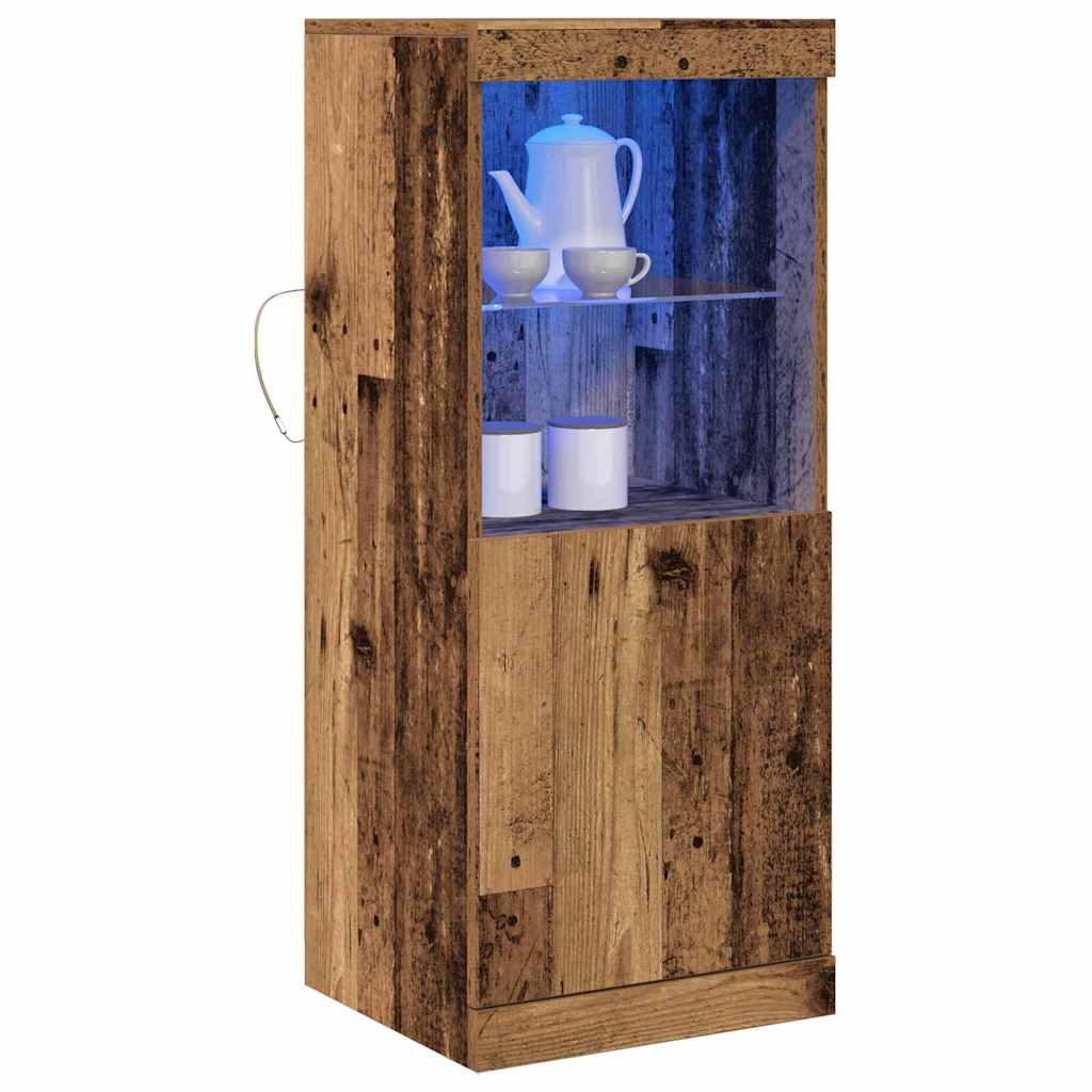 LED Sideboard Reclaimed Wood Look 41 x 37 x 100 cm Engineered Wood