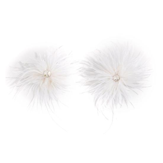 Feather Earrings 1 Pair for Women, Bohemia Tassel Shiny Drop Earrings, Rhinestone Dangle Party Jewelry Gift