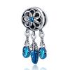 S925 Silver Charming Dreamcatcher Pendant Bracelet Accessory Colorful Moon Star Beads DIY Jewelry Making Craft Supplies