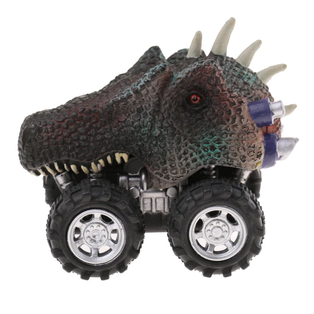 2Pc Kid Children Pull Dinosaur Figure Toy Tyrannosaurus & Backthorn