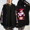 HUNTER×HUNTER Hisoka Morow Sweat à capuche zippé Anime Hommes Mode Dessin animé zippé Manches longues Streetwear Hiver Chaud Veste zippée Manteau