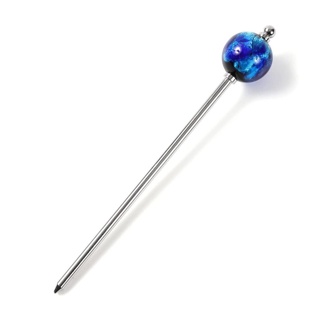 Sea Drop Kanzashi Glass Glass 22mm Single Japanese Style Hair Accessory for and Other Traditional Japanese Clothing Hairpin, Glow-in-the-dark Beads,